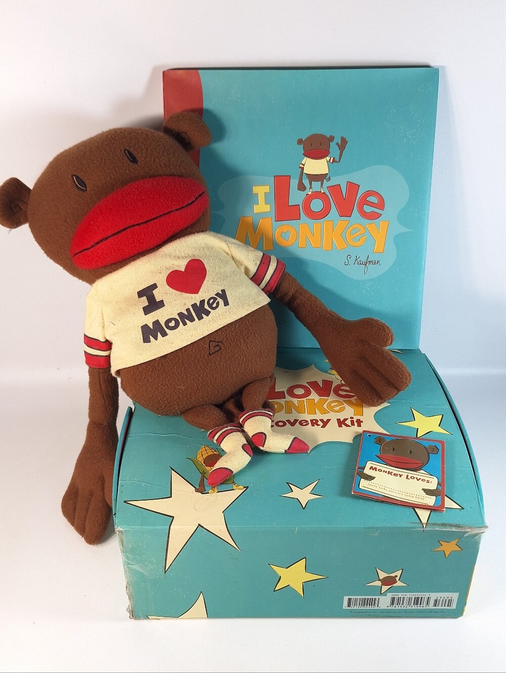I Love Monkey Discovery Kit Boxed Set Suzanne Kaufman Plush Toy Hardcover Book